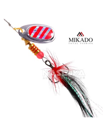 Въртяща блесна Mikado Blaster with Tassel Silver, цвят 22H
