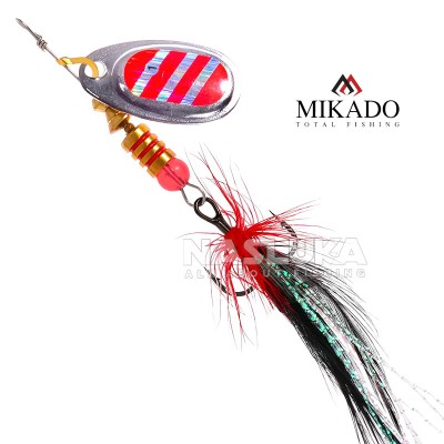 Въртяща блесна Mikado Blaster with Tassel Silver, цвят 22H