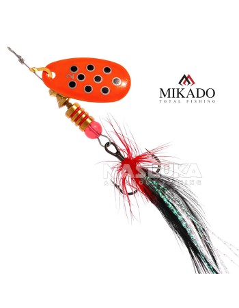 Въртяща блесна Mikado Blaster with Tassel Silver, цвят 26