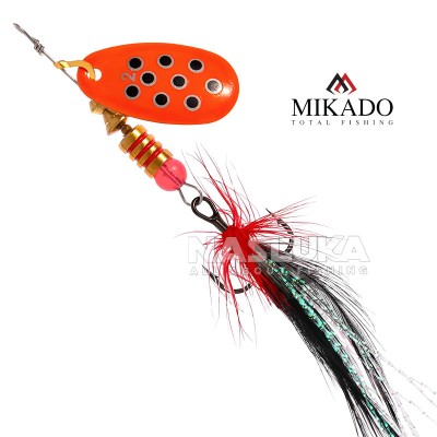 Въртяща блесна Mikado Blaster with Tassel Silver, цвят 26
