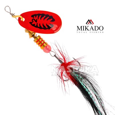 Въртяща блесна Mikado Blaster with Tassel Silver, цвят 27