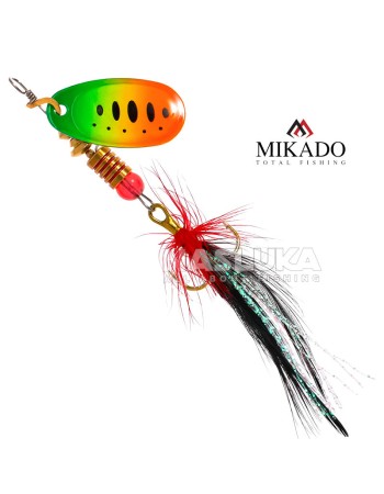 Въртяща блесна Mikado Blaster with Tassel Silver, цвят 29