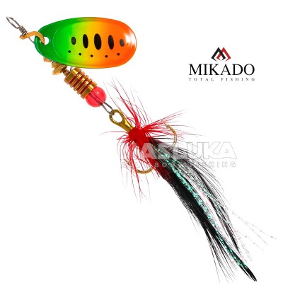 Въртяща блесна Mikado Blaster with Tassel Silver, цвят 29