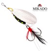 Въртяща блесна Mikado M-Grub, цвят Silver/Black Lemon
