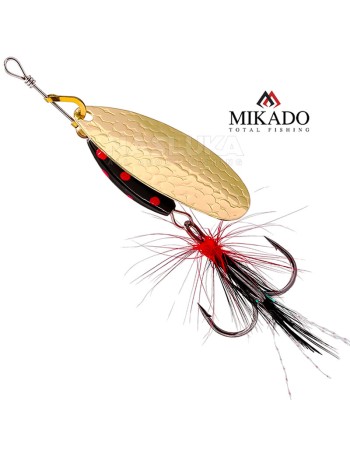 Въртяща блесна Mikado M-Grub, цвят Gold/Black Tiger