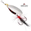 Въртяща блесна Mikado M-Grub, цвят Silver/Black Tiger