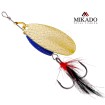 Въртяща блесна Mikado M-Grub, цвят Gold/Blue Knight
