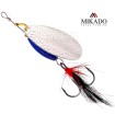 Въртяща блесна Mikado M-Grub, цвят Silver/Blue Knight