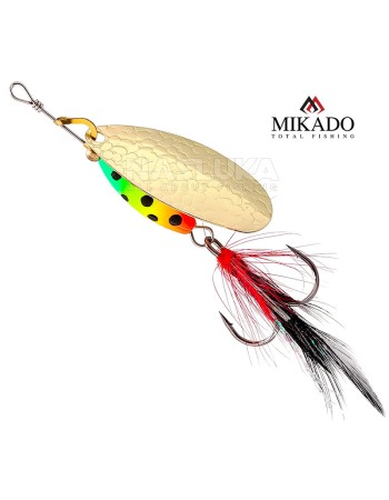 Въртяща блесна Mikado M-Grub, цвят Gold/Firetiger