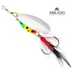 Въртяща блесна Mikado M-Grub, цвят Silver/Firetiger