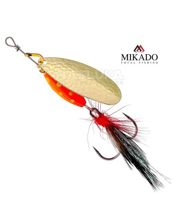 Въртяща блесна Mikado M-Grub, цвят Gold/Red Tiger