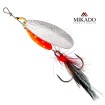 Въртяща блесна Mikado M-Grub, цвят Silver/Red Tiger