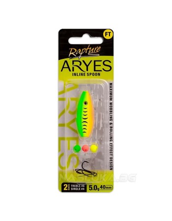Блесна-клатушка за пъстърва Rapture Aryes Inline Spoon 4 см, 5 г, цвят FT