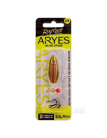 Блесна-клатушка за пъстърва Rapture Aryes Inline Spoon 4 см, 5 г, цвят GR