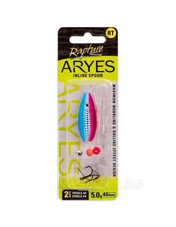 Блесна-клатушка за пъстърва Rapture Aryes Inline Spoon 4 см, 5 г, цвят RT