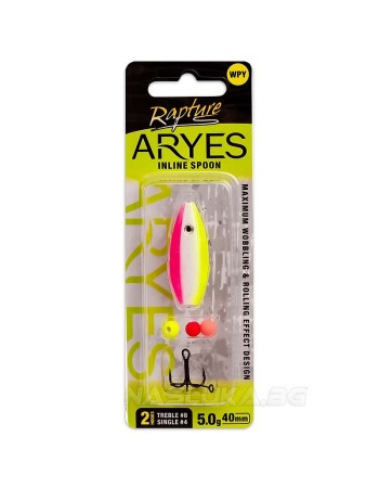 Блесна-клатушка за пъстърва Rapture Aryes Inline Spoon 4 см, 5 г, цвят WPY