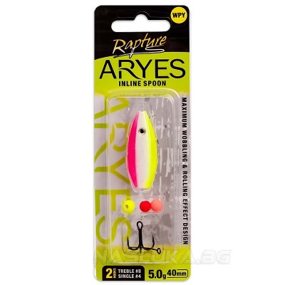 Блесна-клатушка за пъстърва Rapture Aryes Inline Spoon 4 см, 5 г, цвят WPY