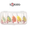 Комплект въртящи блесни за риболов Sokudo Lake Spinners, 5 бр.