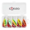 Комплект въртящи блесни за риболов Sokudo River Spinners, 5 бр.