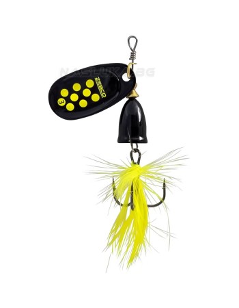 Блесна Zebco Trophy Z-Vibe Fly Black Yellow Dots