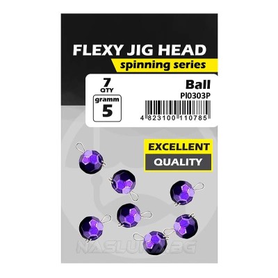 Джиг глави, чебурашки Life Orange Flexy Jig Head Ball, Purple