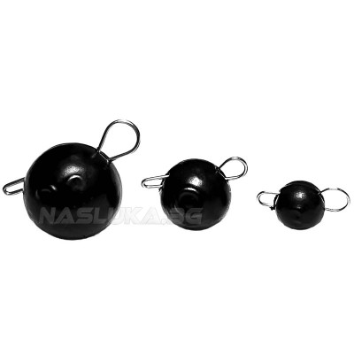 Кръгли чебурашки Life Orange Flexy Jig Head, Black