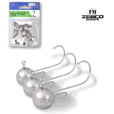 Кръгли джиг глави с държач Zebco Jig Head, 3 бр.