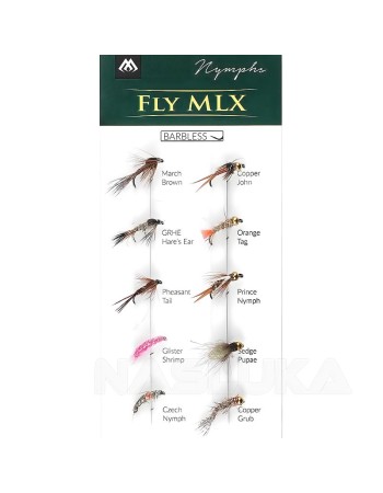Комплект нимфи за риболов Mikado Fly Mix Nymphs, 10 бр.