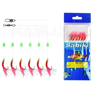 Чепаре за морски риболов Sokudo Sabiki String Hook, Skin Glow