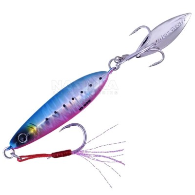 Морски джиг Major Craft Maki Jig Slow, цвят Zebra Blue Pink Iwashi UV