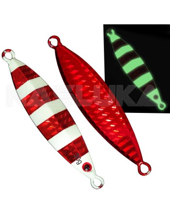 Морски пилкер Sokudo Meteor Slim 6.7 см, 30 г, цвят UV Red Glow