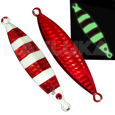 Морски пилкер Sokudo Meteor Slim 6.7 см, 30 г, цвят UV Red Glow