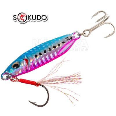 Пилкер-джиг Sokudo Pulse Shore Slow Cast Jig 5.7 см, 32 г, цвят Blue Flash