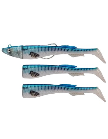 Сет от 3 бр. силиконови примамки и джиг глава Berkley Powerbait Power Sardine, 12 см, 20 г, Real Mackerel