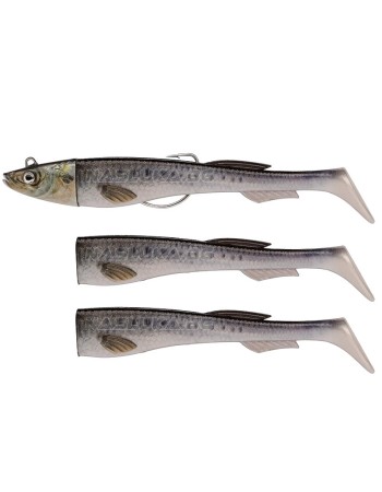 Сет от 3 бр. силиконови примамки и джиг глава Berkley Powerbait Power Sardine, 12 см, 15 г, Real Sardine