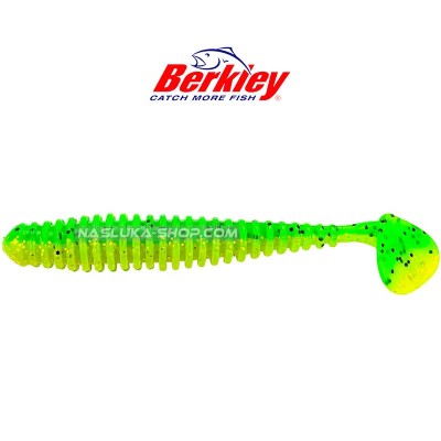 Сет силиконови примамки Berkley Power Swimmer Soft, Limechart, 7 см, 8 бр.