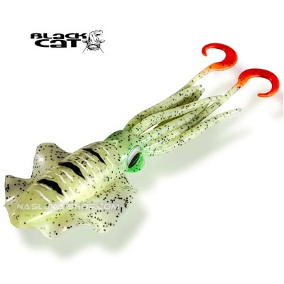 Изкуствена примамка за сом Black Cat Calamar U-Float 20 г, Glow In The Dark