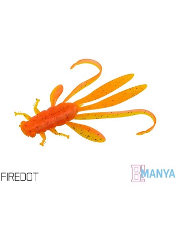 Силиконови ароматизирани нимфи Delphin Manya UVs 10.5 см, UV Firedot, 5 бр.