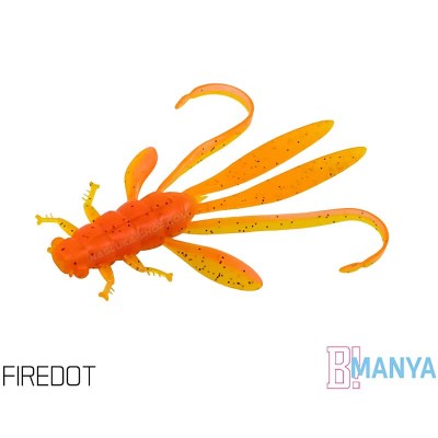 Силиконови ароматизирани нимфи Delphin Manya UVs 10.5 см, UV Firedot, 5 бр.