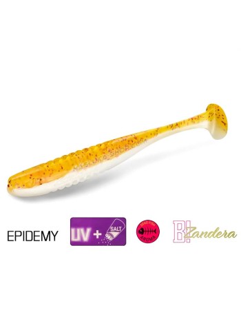 Силиконови примамки Delphin Zandera UVs, 5 бр., цвят Epidemy