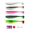 Силиконови примамки Delphin Zandera UVs, 5 бр., Top Mix