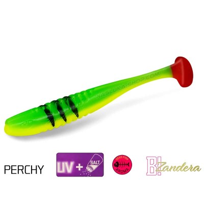 Силиконови примамки Delphin Zandera UVs, 5 бр., цвят Perchy