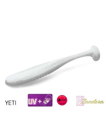 Силиконови примамки Delphin Zandera UVs, 5 бр., цвят Yeti