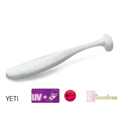 Силиконови примамки Delphin Zandera UVs, 5 бр., цвят Yeti