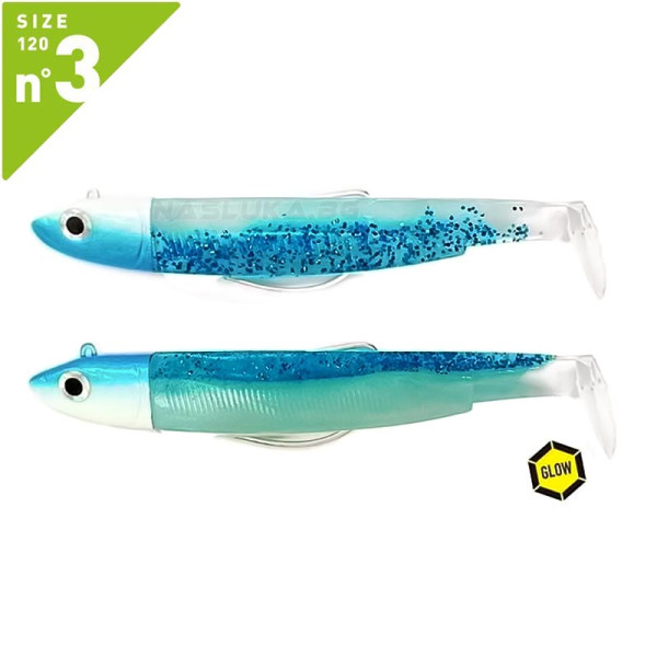 Leur De Pêche Fiiish Combo Off Shore Black Eel No.3 - 15 Cm, 40 G, Couleur Perle Bleue - 8
