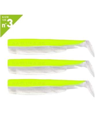 Силиконови примамки Fiiish Black Minnow 120 No3, 3 бр., Fluo Yellow