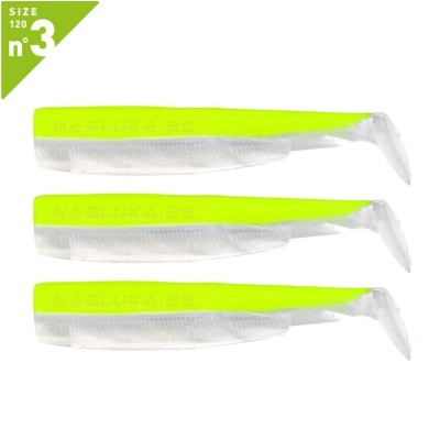 Силиконови примамки Fiiish Black Minnow 120 No3, 3 бр., Fluo Yellow