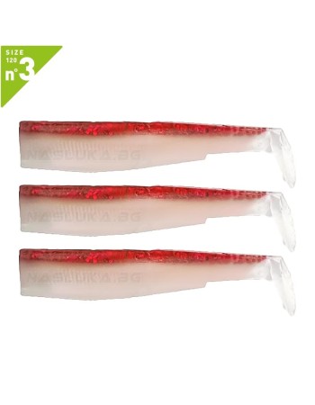 Силиконови примамки Fiiish Black Minnow 120 No3, 3 бр., Red Glow