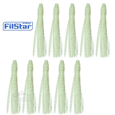 Силиконови октоподи Filstar Shirasu, Luminous Glitter, 10 бр.