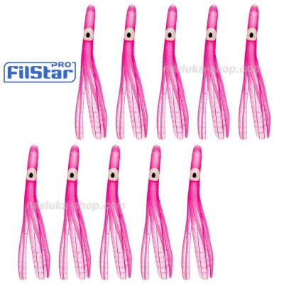Силиконови октоподи Filstar Shirasu, Pink Glitter, 10 бр.